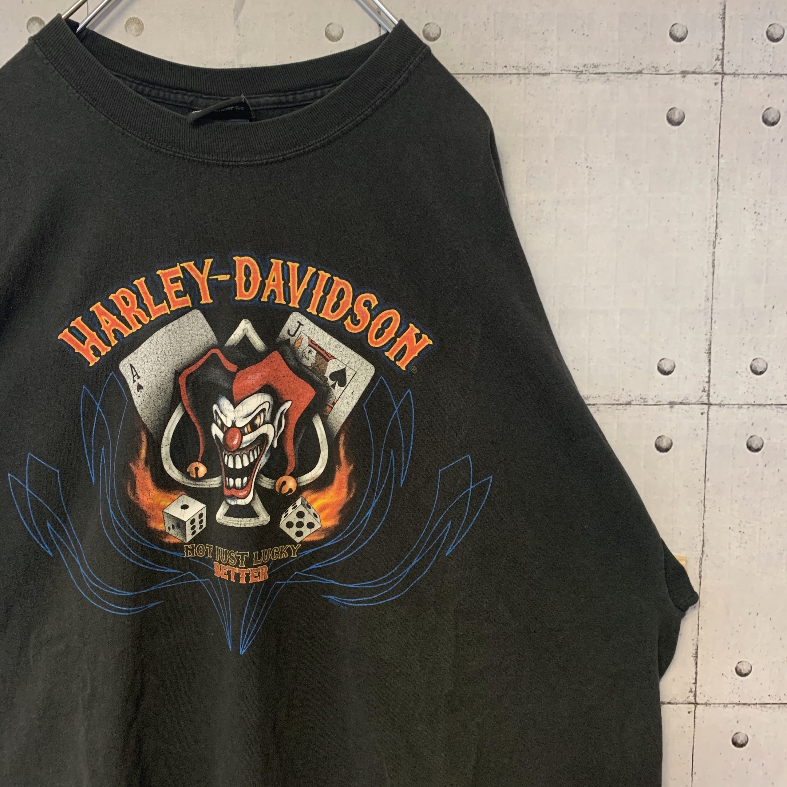 HARLEY-DAVIDSON 2XL Tシャツ 半袖 バイク トランプ ピエロ | 古着通販 