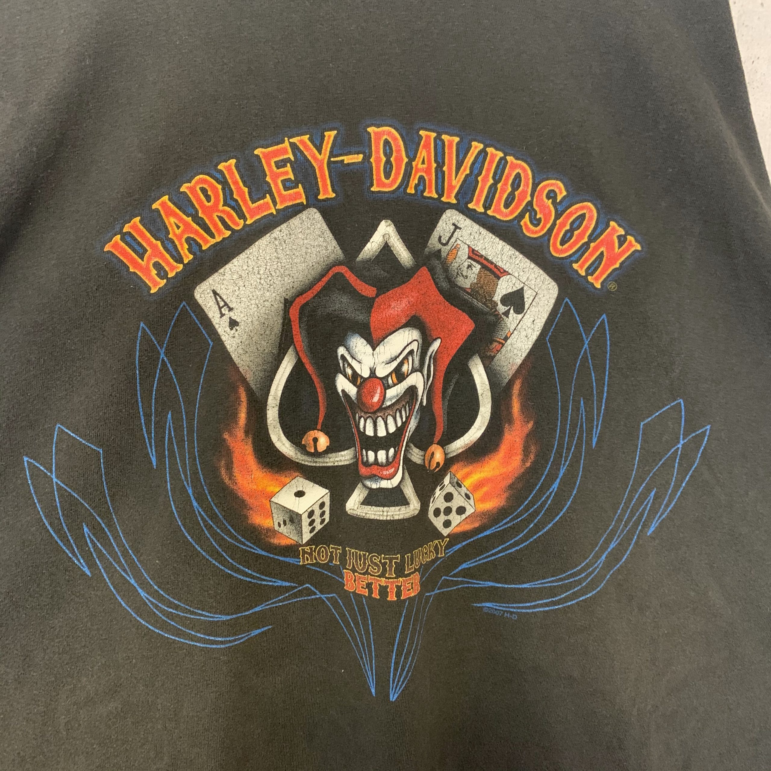 HARLEY-DAVIDSON 2XL Tシャツ 半袖 バイク トランプ ピエロ | 古着屋 