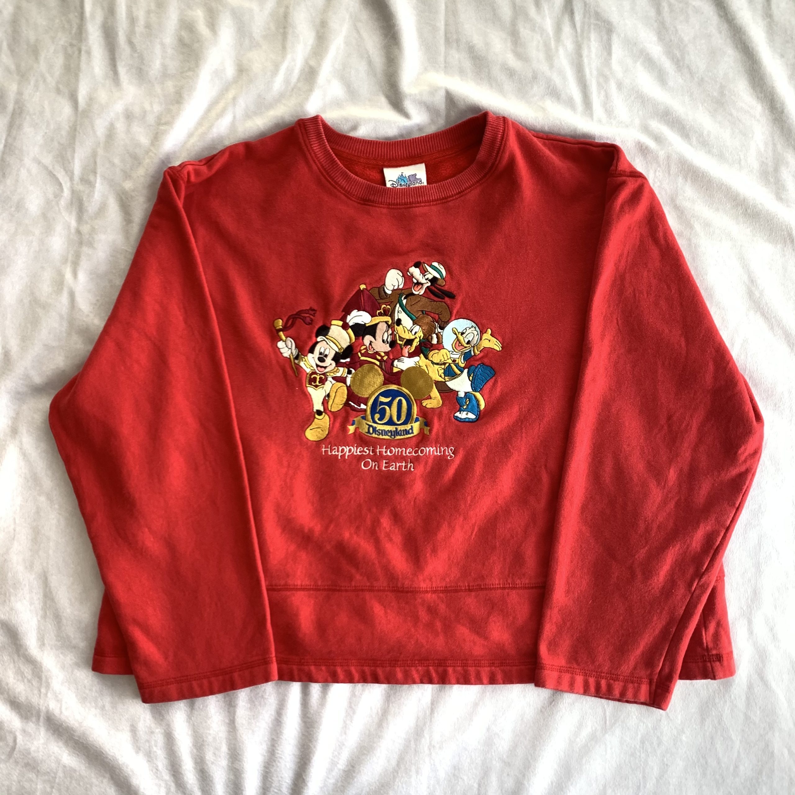 Disney 刺繍 プリントスウェット 古着 ディズニー クルーネック アメリカ 古着通販セレクトショップ Baa